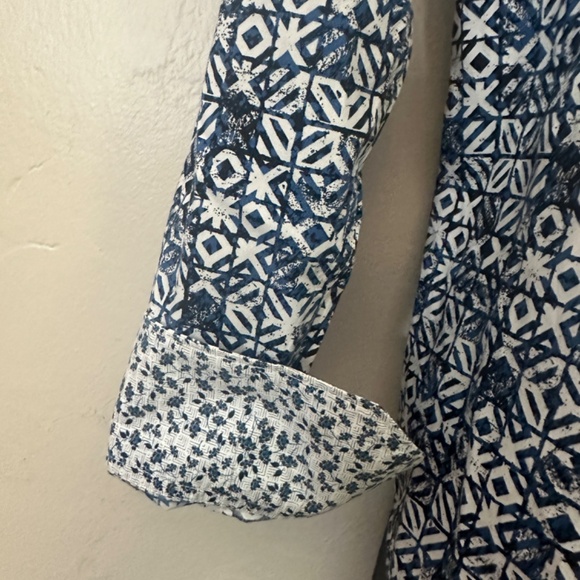 Robert Graham Stretch Contrast Long Sleeve Shirt Small Gently worn 98% cotton - Picture 3 of 5